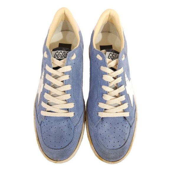 Golden Goose Suede Blue and White Sneakers - Picture 4 of 16